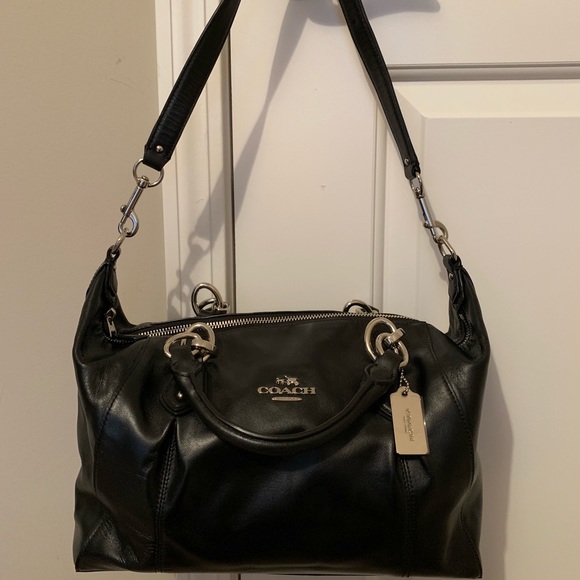 Black Coach Handbag - Picture 4 of 8